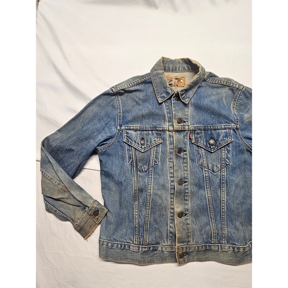 Vintage Levis 70505 0217 Type III Denim Trucker Jacket Blue Size 42 Made in USA - Picture 2 of 9